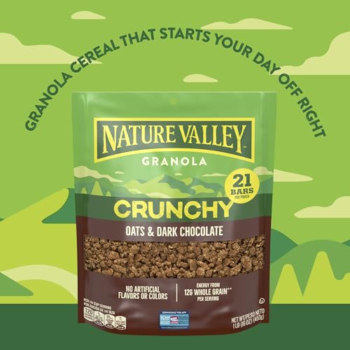 Image of Nature Valley Crunchy Granola, Oats and Dark Chocolate Granola, Resealable Snack Pouch, 16 oz