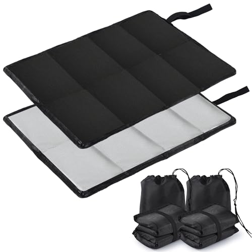 WUFANC 2er Pack Sitzkissen Outdoor, Thermo Sitzkissen Faltbar, wasserdichte, Maschinenwaschbar, Sitzunterlage Outdoor mit 2 Aufbewahrungstasche, für Camping, Picknicks, Angeln (Schwarz) WUFANC 2er Pack Sitzkissen Outdoor, Thermo Sitzkissen Faltbar, wasserdichte, Maschinenwaschbar, Sitzunterlage Outdoor mit 2 Aufbewahrungstasche, für Camping, Picknicks, Angeln (Schwarz)
