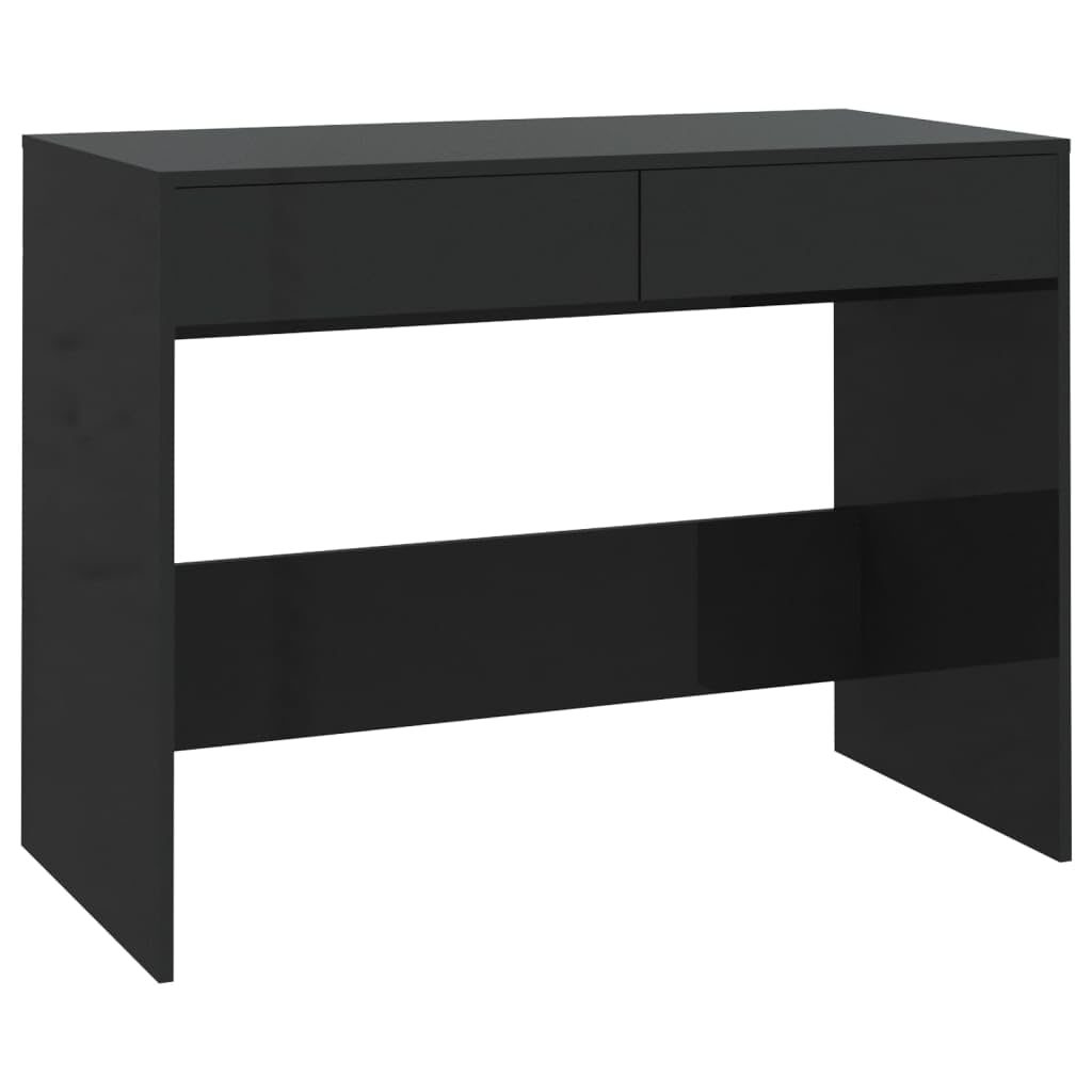 Scrivania nera 101 x 50 x 76,5 cm, materiale in legno, robusto tavolo per computer per casa, ufficio, giochi, cameretta dei bambini, ideale per scrivere e studiare