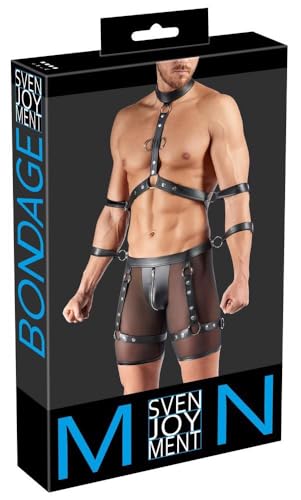 Harnais-Set Noir Homme S pour sous-vêtement de poitrine