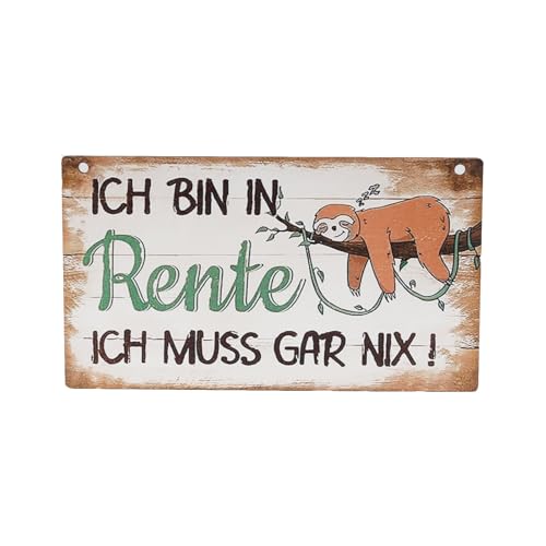 Ruhestand Geschenk für Männer und Frauen,Geschenke zum Renteneintritt,Renteneintritt Geschenk Frau,Geschenkidee für Rentner und Rentnerin,Rente Deko - Holzschild für Wand,Tür und...