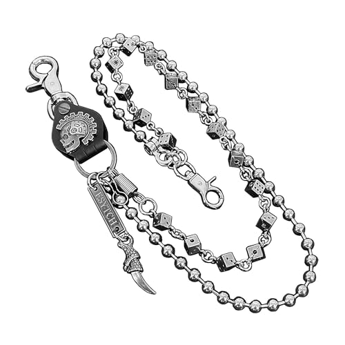 Image of Men Bicycle Strong Heavy Punk Rocker Biker Jeans Pants Chain Studs Keel Key Chain Mens Wallet Chain