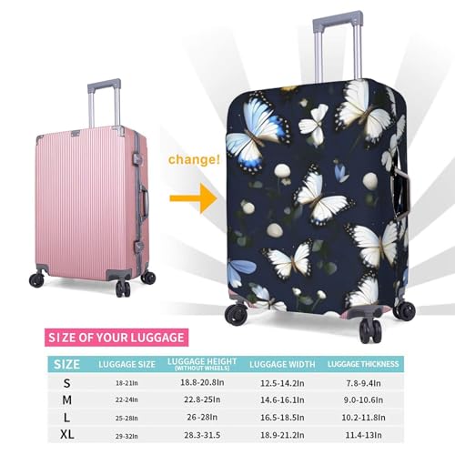 Housse extensible de qualité pour protection de bagage blanc à fleurs