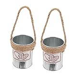 Toyvian 2 Stück Eisen Blumenkübel Wandhalterung für Garten Moderner Eisen und Langlebig Sukkulenten und Topfpflanzen Dekorative Aufbewahrungslösung