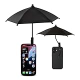 Phone Umbrella - Anti-Glare Sun Shade, Phone Umbrella for Sun iPhone, Clip On umbrella for phone sun shade, Protects from Sunlight and Glare, Outdoor Activities, Universal Fit for All Smartphones (Black)