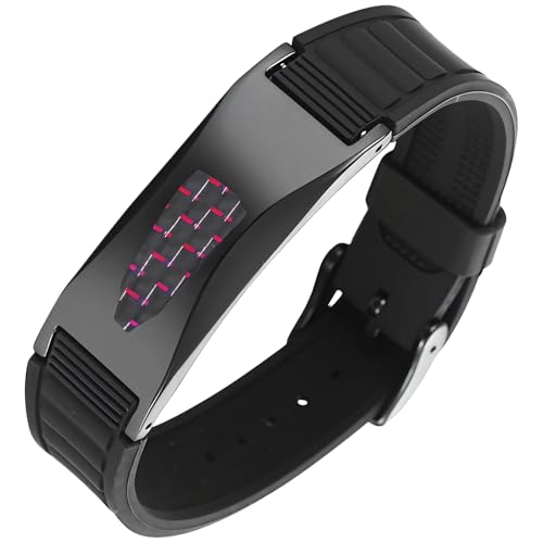 Pulsera EMF de fibra de carbono y acero inoxidable ajustable