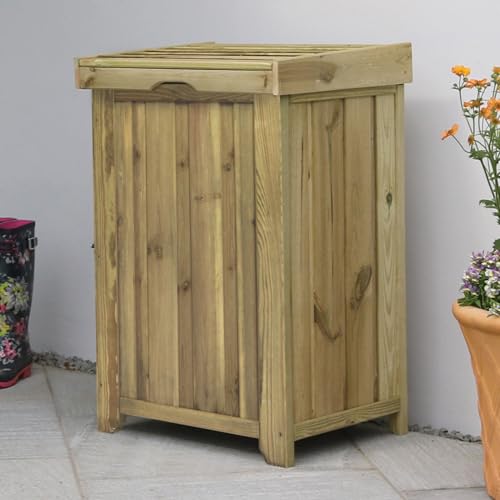 Zest Keep Safe Parcel Store – Secure Outdoor Parcel Box – Secure Internet Delivery Drop Box – Solid Pressure-Treated PEFC-Certified Wood – 0.58 m (W) x 0.44 m (D) x 0.84 m (H)