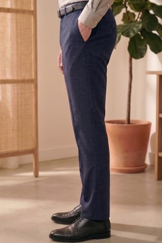 Image of Louis Philippe Men's Slim Fit Everyday Smart Wear Comfort Stretch Work Ready Checks Formal Trouser