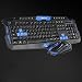 Produktbild LG Snow 2,4 GHz Wireless-Tastatur-Maus, Intelligent-Code Multimedia Gaming-Tastatur-Maus Mäuse Bundle Set for Desktop-Laptop Startseite Gaming (Color : Blue, Size : Black)