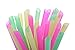 Jumbo Flexible Smoothie Plastic Straws, 100 Pcs Assorted Colors Large Bendable Disposable Milkshake Straws, Wide Bendy Boba Drinking Straws (0.47
