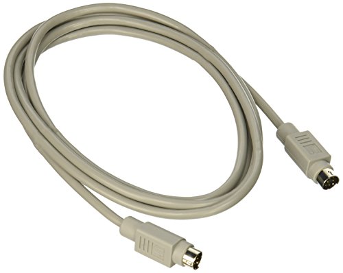 Legrand - C2G 8-Pin Mini Din Cable, Mini Din Male Connector, Beige Connector Adapter Cable, Male to Male Mini Din Cable, 6 Foot Mini Din Cord, 1 Count, C2G 02316