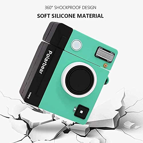 Image of PEFKO PSS121 AirPods Pro Soft Silicone Protective Case 3D Design Shockproof Case Cover with Anti-Lost Metal Keyring Compatible for Apple AirPods Pro (Polar Bear)