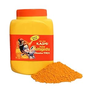 ALODIE - Chandan Powder for Puja 500 Gram - Kashi Tulsi Kumkum | Ashtagandha Chandan Powder | Organic Chandan Powder Original for Tilak | Pashtuns Tilak Devasher | Chandan Wood Original Pure Pooja