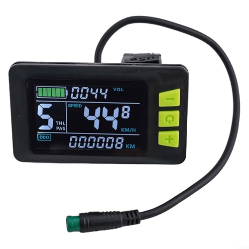 Ciclo computadora de montaña con panel LCD impermeable de 24V a 48V 8