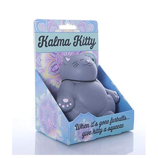 Boxer Gifts Kalma Kitty Stress Relief Toy | Helps with Anxiety | Great Birthday Christmas Stocking Stuffer Gift for Cat Lovers, Grey, One (BB2233)
