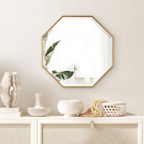 image for Kate and Laurel Rhodes Mid-Century Modern Octagon Wall Mirror, 18 x 18
