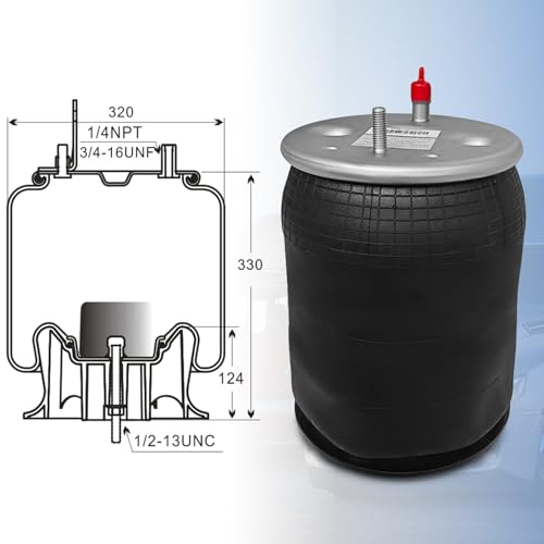 KEIYSHOLCK Air Spring Bag Compatible with Freightliner Trucks OEM Replace W01-358-9648 1T15MT-8 910-17.5P456 1R12-538 566241000 2027911C1 2027911C2 8456 6363 by KEIYSHOLCK - Image 4