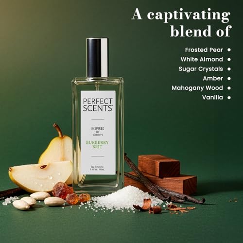 Image of Perfect Scents Fragrances, Inspired by Burberry's Burberry Brit, Women's Eau de Toilette, CLEAN, Vegan, Paraben-Free, Phthalate-Free, Never Tested on Animals, 3.4 Fluid Ounces