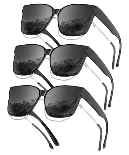 Image of KALIYADI Fit-Over-Glasses Polarized Sunglasses-for-Men Wrap-Around-Sunglasses: Mens Polarized Sunglasses UV400 Protection