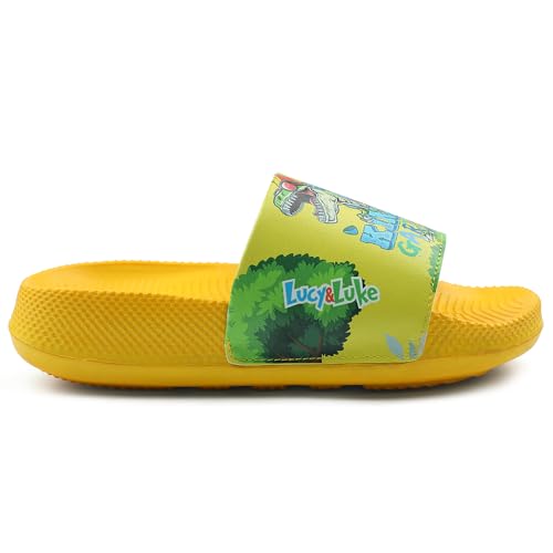 Image of Liberty Lucy & Luke CONNER-2E Casual Printed Slides Slipper For Kids With EVA Sole | Comfortable PU Outsole | Cushioned Footbed | Lightweight and Trendy Design | Stylish Footwear