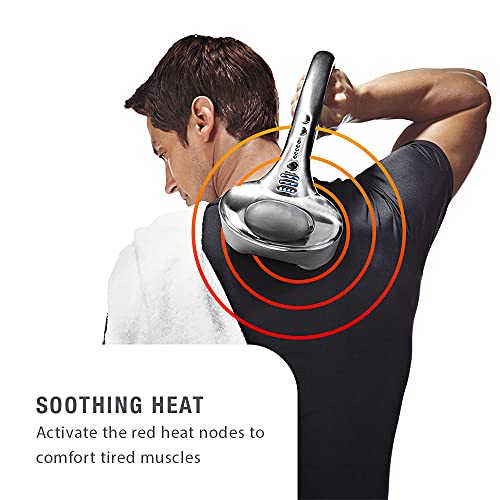 Brookstone B-HHP-650J Cordless Neck, Back Percussion Massager Deep Kneading Dual-Node Portable Light-Weight Rechargeable Brookstone Max 2, Silver () - Thumbnail 3