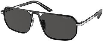 Prada Sunglasses PR A 53 S 1BO5S0 Matte Black Dark Grey