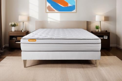 Matelas Memo Luxe Ressorts Ensaches Memoire De Forme 5 Zones De Confort Maxi Epaisseur-image
