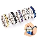 [EINZIGARTIGES DESIGN] Einfacher und einzigartiger Stil, geeignet für Frauen und Männer jeden Alters, gothic punk ring kommt nie aus der Mode. Das Design des Rings verfügt über eine Spin-Funktion.