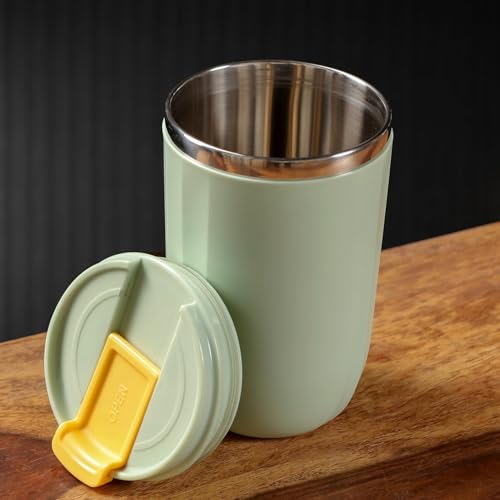 Image of Udyan Tea 500ml Stainless Steel Vacuum Insulated Tumbler with Leak-Proof Lid | Double-Walled Travel Mug in Sage Green| Keeps Drinks Hot or Cold