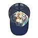 Swimming Tiger Mama and Little Fashion Mesh Baseball Cap Adjustable Sport Sun Visor Hat Headwear for Men Women