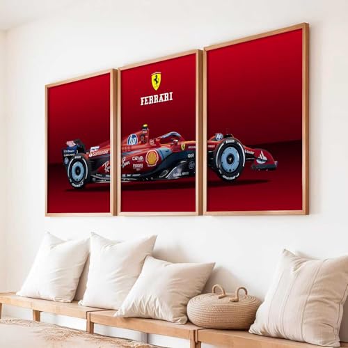 Image of kotart Big Sports Car Framed Posters Gift Items for Boys Room Wall Decoration Bedroom Living Room Office Studio Decor | Car Poster Frame for Wall Decor Set Of 3 Size (19 X 25 inch)