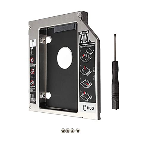 ikis Optical Bay 2nd Hard Drive Caddy, 9.5 mm CD/DVD Drive Slot for SSD and HDD - Image 3