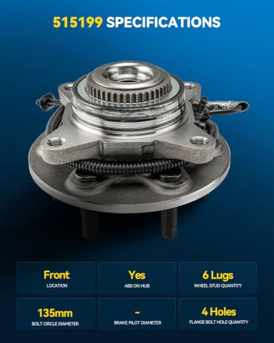 Image of PHILTOP 515177 4WD 2 x Front Wheel Bearing Hub Assembly for Ford F-150