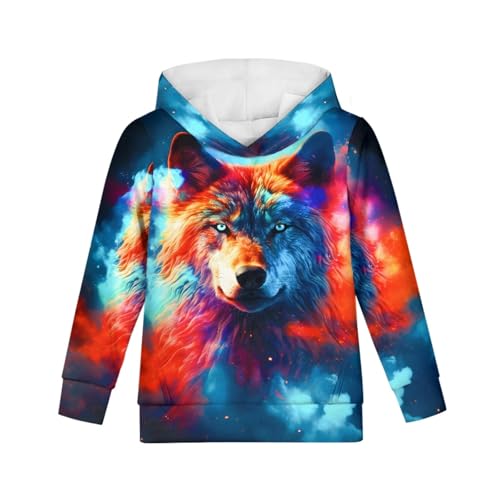 Image of GLUDEAR Teen Boys Girls Novelty Animal Galaxy Hoodies Sweatshirts Pullover