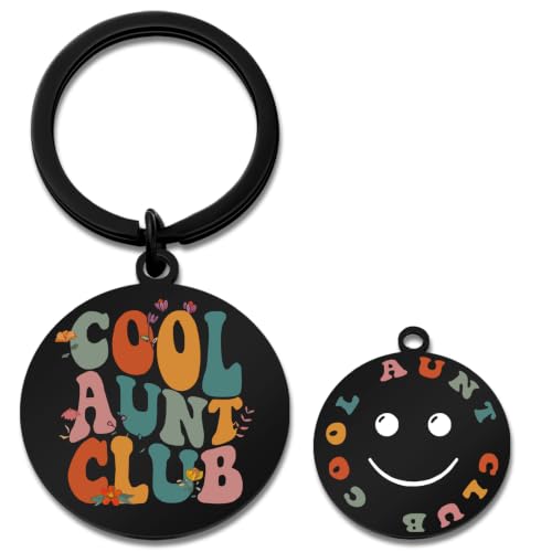 Cool Aunt Club Keychain Gifts for Aunts from Niece Nephew Funny Auntie Gift