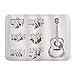 Tappetino da bagno Tappeti da bagno, chitarra Sketch Stile artistico Strumento e accordi Tecnica acustica di flamenco Abilità Talento, Tappetini arredo bagno peluche con supporto antiscivolo