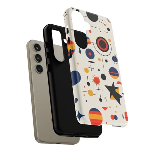 Coque Samsung S24 rigide mate motif céleste abstrait design - 4
