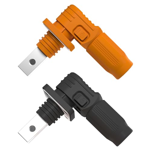 Connettore per Accumulo di Energia Della Batteria, Connettore di Accumulo di Energia Unipolare Connettore di Stoccaggio Della Batteria per Accumulo di Energia Fotovoltaico (Arancione+Nero,120A)