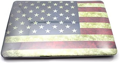 FOME American Flag Pattern See-Through Hard Shell Skin Case Cover for Apple 13 inch Aluminum Unibody Macbook Air