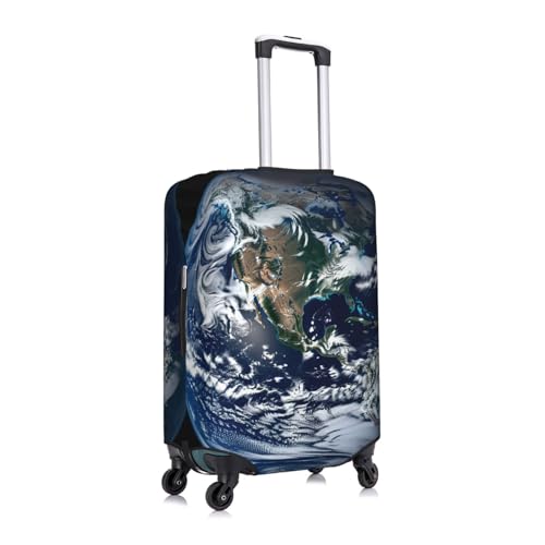 Travel Luggage Cover Fashion Suitcase Protector Blue Marble Earth Spandex Baggage Covers Washable Suitcase Covers Anti-Scratch Luggage Cover Protectors Fits 18-32 Inch Suitcases X-Large2
