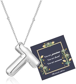 Bubble Letter Necklace Gold Balloon Initial Pendant Necklace Dainty Zirconia Alphabet Name for Women Birthday Jewelry Gifts