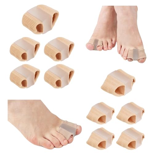 10 pezzi Separatori per le dita dei piedi, con 2 anelli, Le dita dei piedi in gel, Separatori per dita dei piedi, Separatore dita piede, Separatore alluce valgo, per la correzione dell'alluce valgo