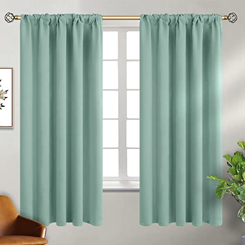 Bgment Window Curtains For Bedroom - 63 Inch Rod Pocket And Back Tab Thermal Insulated Room Darkening Curtains For Living Room, 2 Curtain Panels (42 X 63 Inch, Frosty Green) #TOP7