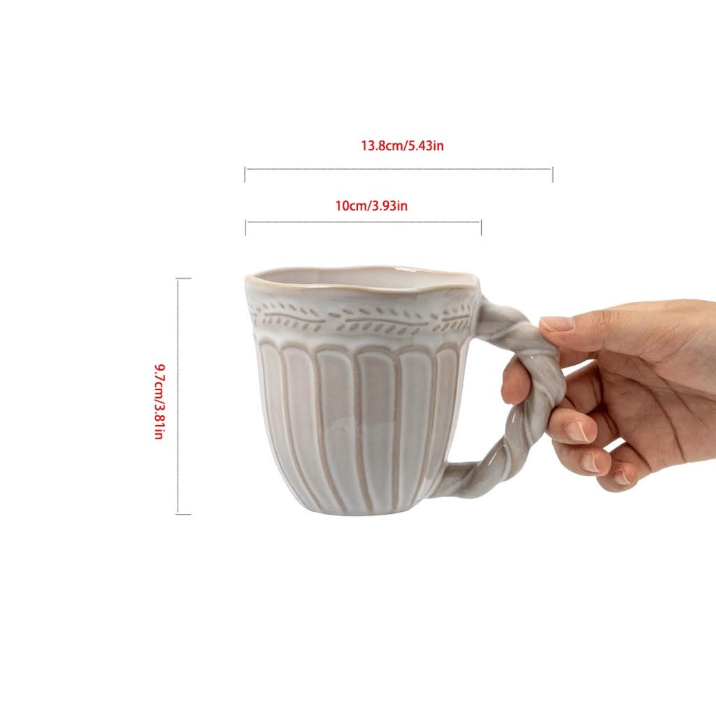 Frühstücks Latte Kaffeebecher Kaffeetasse Retro Keramiktasse Home Frühstück Haferflocken Tasse Wassertasse