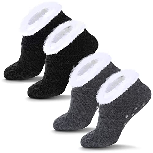 Calcetines con forro polar interior térmico y suela antideslizante