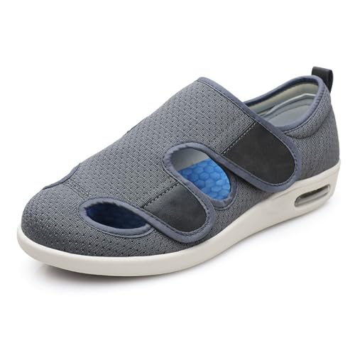 XYXHEII Zapatos Diabéticos para Pies Hinchados, Zapatillas Ajustables Respirable Ortopédico, Zapatos Interior/al Aire Libre, Zapatos para Caminar Ortopédicas para Hombre Y Mujer (C Men 11.5/Women 12)