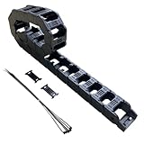 1M Drag Chain Cable Carrier Wire 25x50mm (HxW) Big Size Stable R55 Open Type for CNC Router Electronic Industrial Machine with Cable Tie