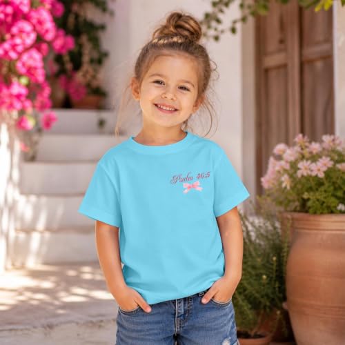 Image of Girls Christian Tees God is Within Her Jesus Shirt for Kids Faith Cute Graphic Bow Tshirt Inspirational Religious Top