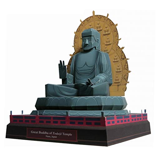 Monumento Grande Buda do Templo Todaiji Japão Quebra Cabeça 3D Colagem Miniatura Papercraft HAS BRAS