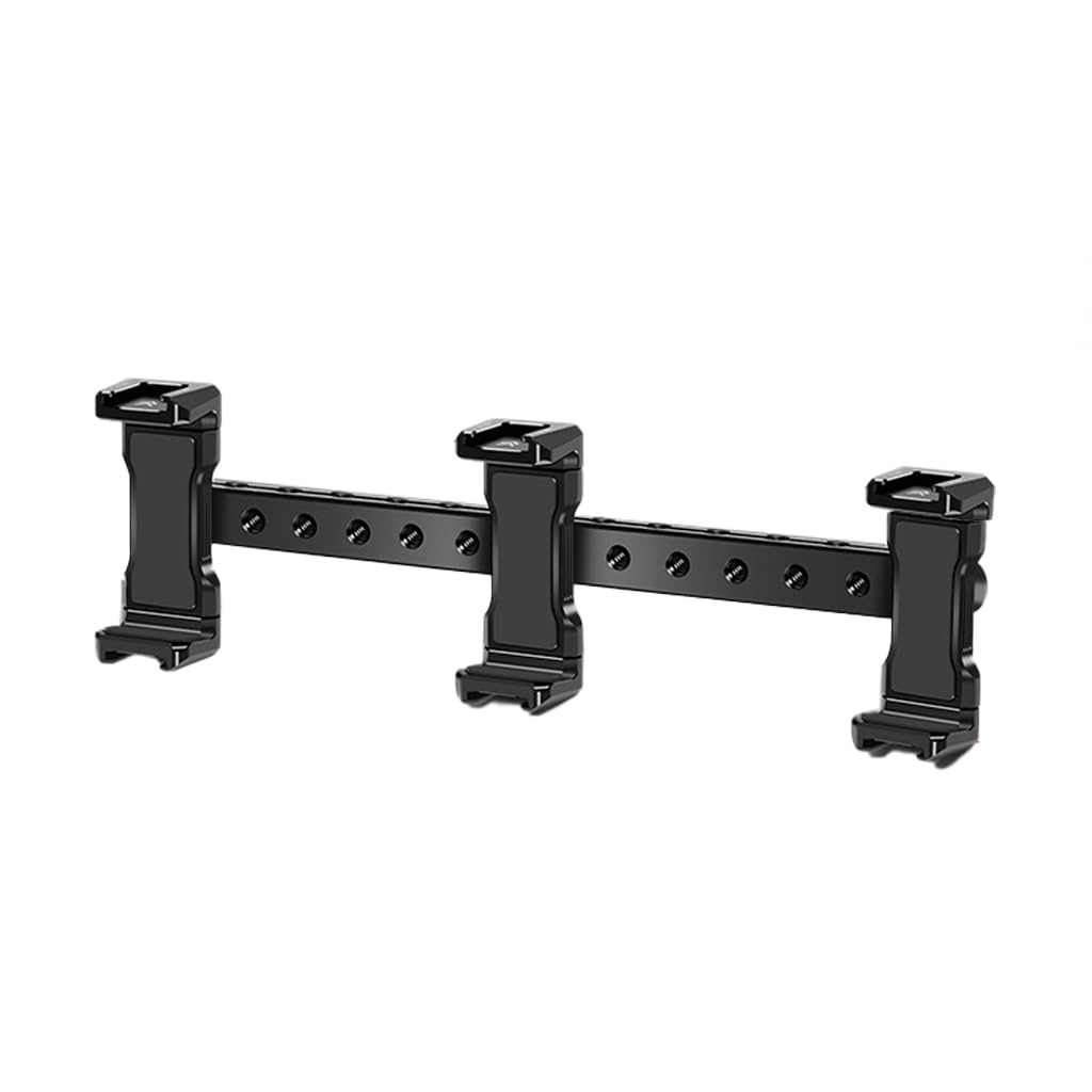 Soporte para teléfono celular, trípode universal para teléfono, soporte de clip, abrazadera para teléfono con soporte de zapata fría para smartphone, luz de llenado de micrófono, Broadcas en
